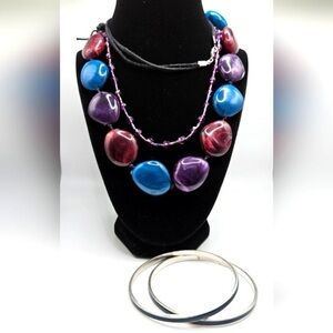 4 Piece Jewelry Lot Necklaces Bracelets Boho Style